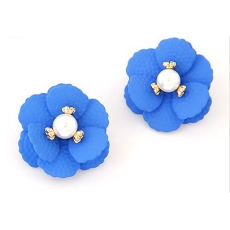 Blue Pearl Stud Earrings